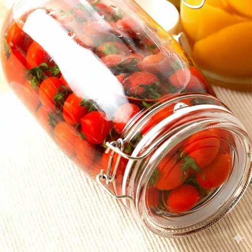 طقم برطمانات بغطاء كلبس 5 قطع