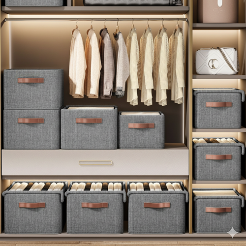 بوكس منظم ملابس بالغطاء