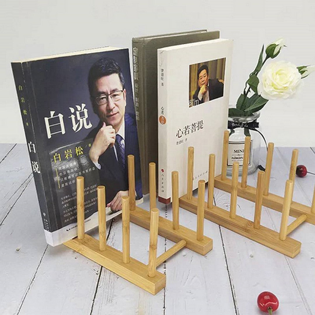 حامل أطباق خشبي