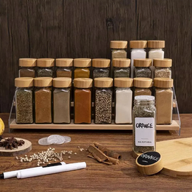 طقم برطمانات 24 قطعة + استيكر توابل