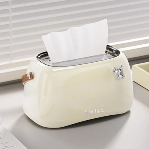 علبة مناديل بيد جلد