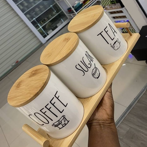 طقم برطمانات بورسلين 3 قطع