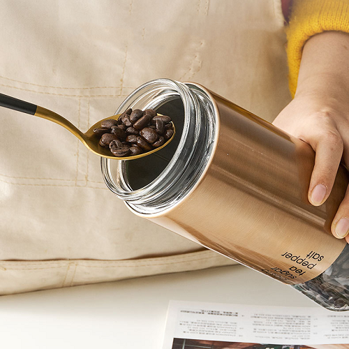 طقم برطمان زجاج في أستانلس 3 قطع