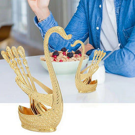 طقم-معالق-صغيرة-بحامل-شكل-بجعة