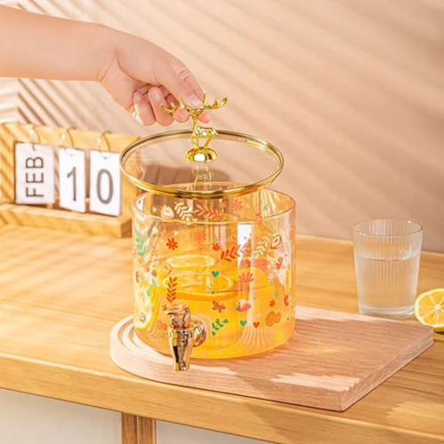 ديسبنسر عصائر غزالة بحامل خشبي