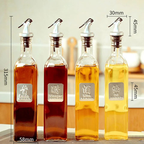 طقم زياتة زجاج 2 قطعة