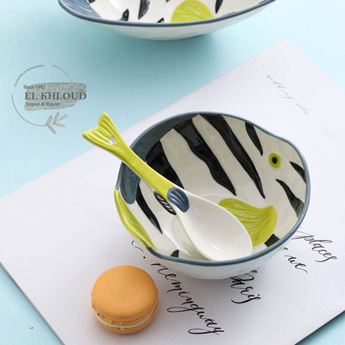 طقم عشاء شكل سمك 24 قطعة