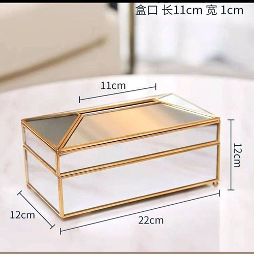 بوكس زجاج للمناديل والأكسسورات