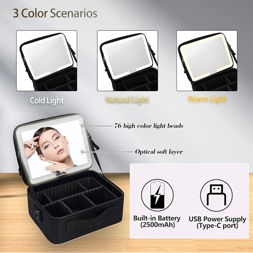 شنطة ميكب بمرايا ليد