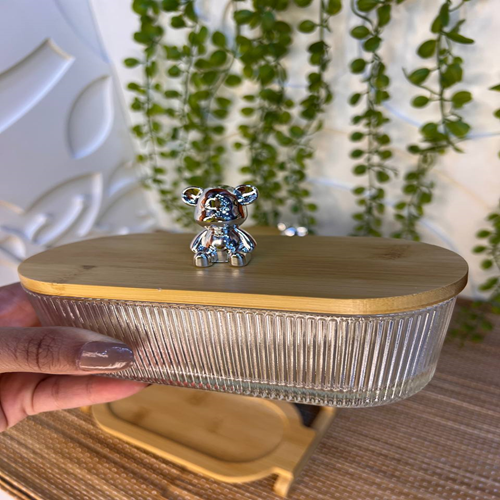 طقم للتسالي باستاند خشب