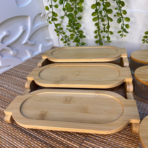 طقم للتسالي باستاند خشب