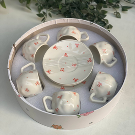 طقم فناجين بورسلين 6 قطع