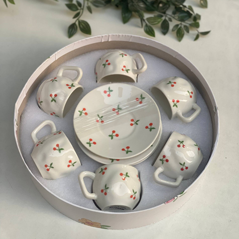 Image of طقم فناجين بورسلين 6 قطع