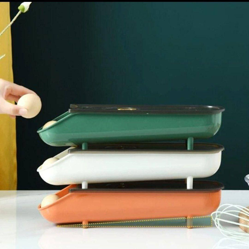 علبة لتخزين البيض بغطاء