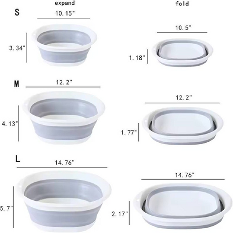 Image of طقم طبق سيليكون قابل للطي 3 قطع