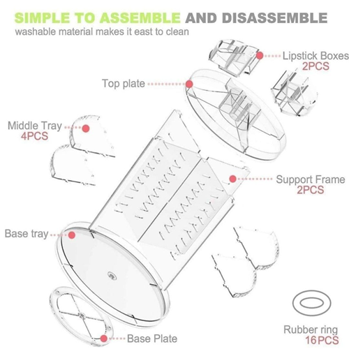 منظم مكياج دوار 3 دور