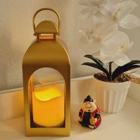 فانوس جولد بشمعة داخلية