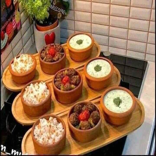 طقم بولة فخار 6 قطع