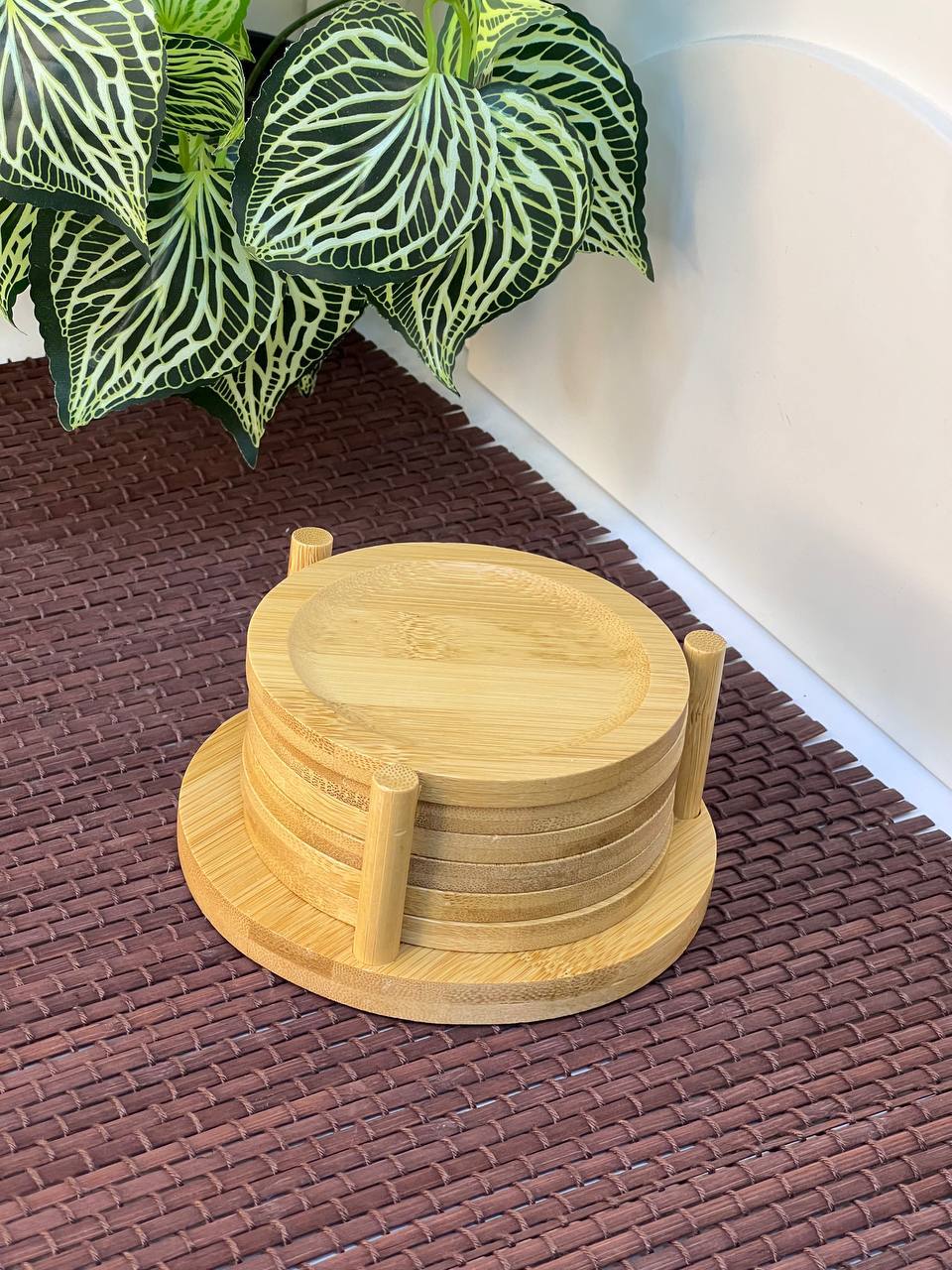 طقم كوستر خشب 6 قطع