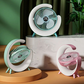 مروحة بإضاءة ليد قابلة للشحن