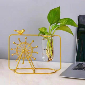 ديكور جولد بفازة زجاج