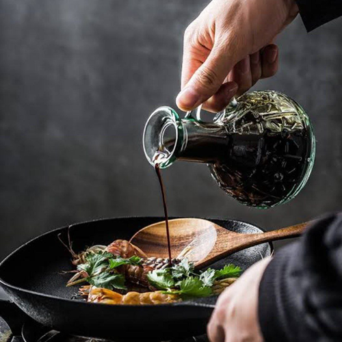 طقم زجاجات للزيت والصوصات 4 قطع