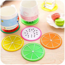 طقم كوسترات 4 قطع أشكال فواكه