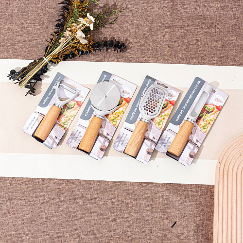 طقم رفايع بيد خشب 4 قطع