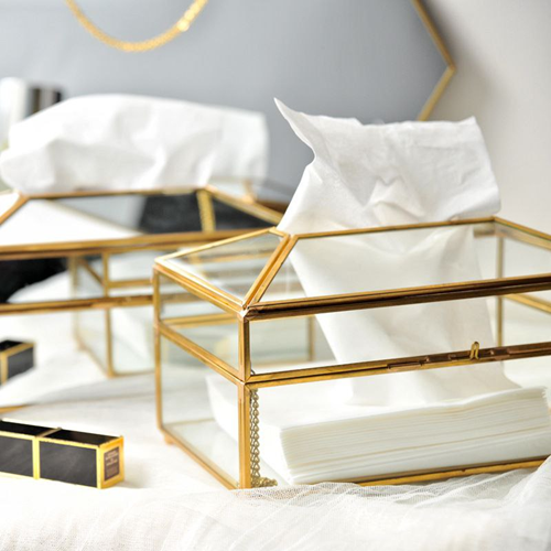 بوكس زجاج للمناديل والأكسسورات