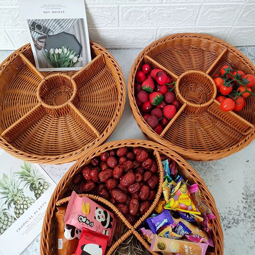 صينية رتان مقسمة