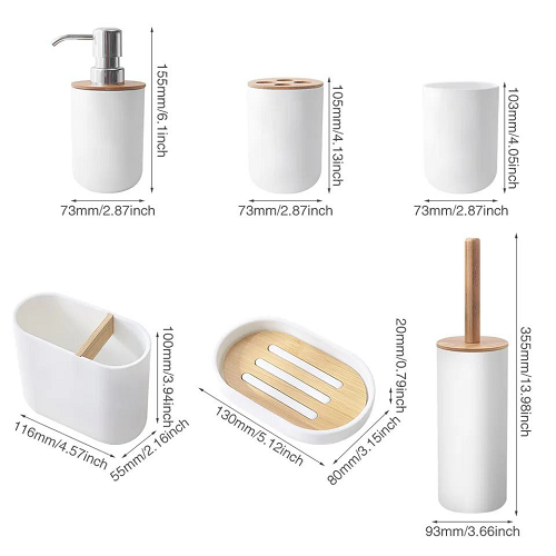 مجموعة مستلزمات الحمام 6 قطع