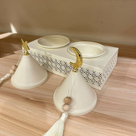 علبة تقديم التمر والتسالي 2 عين