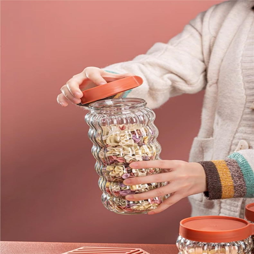 طقم برطمانات زجاج للبقوليات 4 قطع