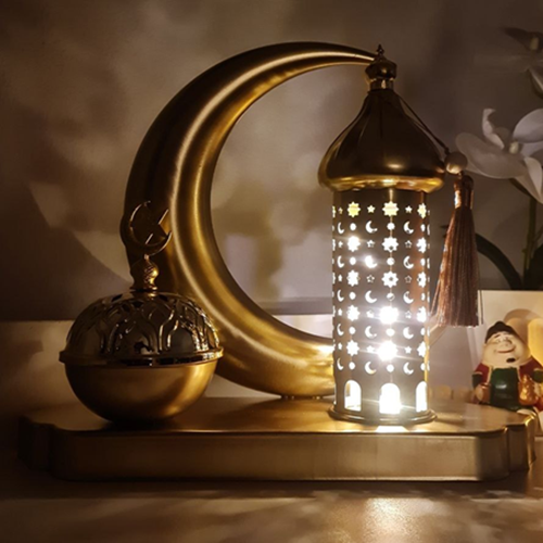 ستاند هلال وفانوس ومبخرة