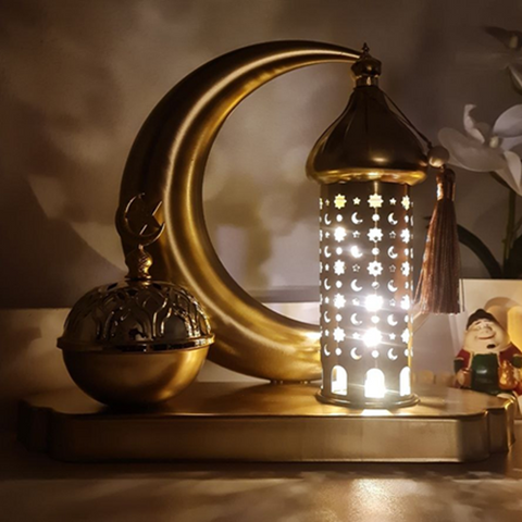 Image of ستاند هلال وفانوس ومبخرة