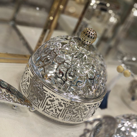 Image of علبة فضي للتمر والتسالي