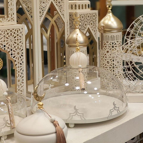 Image of طقم تقديم 3 قطع بغطاء أكليريك