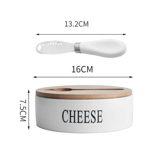 حافظة الجبن بسكين للتقطيع