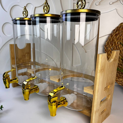 Image of طقم ديسبنسر 3 قطع بستاند خشبي