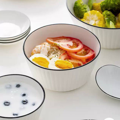 طقم 4 بولة بورسلين + 2 طبق