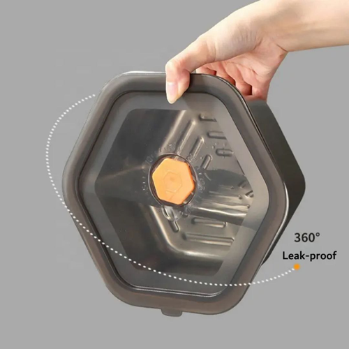 علب ثلاجة ستانلس بغطاء بلاستيك 3 قطع