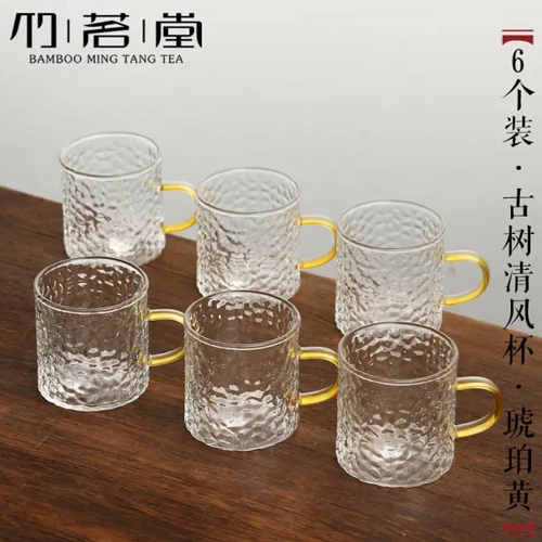 طقم فناجين زجاج 6 قطع