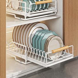 رف معدن للأطباق