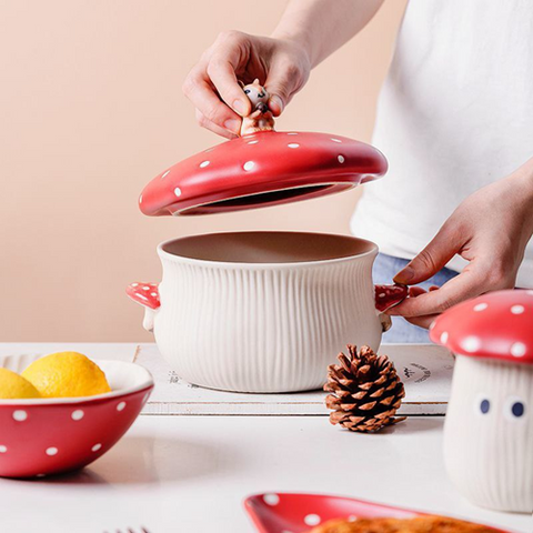 Image of حلة بورسلين شكل مشروم