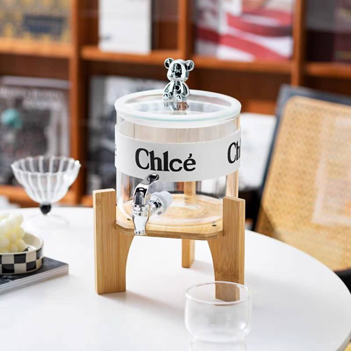 ديسبنسر زجاج بغطاء شكل دبدوب