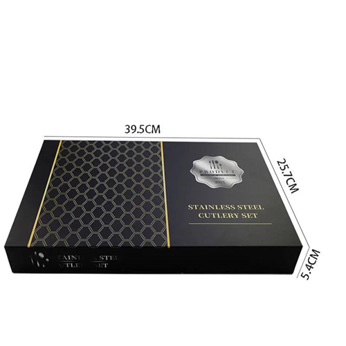 طقم معالق جولد بمقبض ألوان 24 قطعة