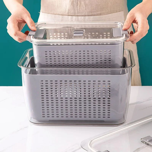 علب ثلاجة بالمصفاة 2 قطعة