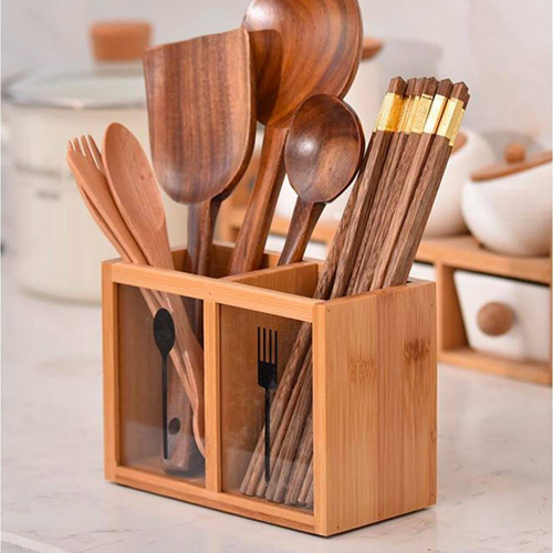 حامل معالق خشب