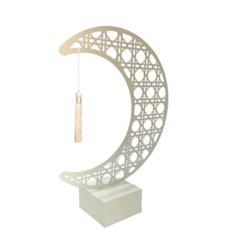 هلال معدن باللون الأبيض