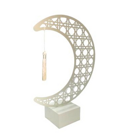 هلال معدن باللون الأبيض